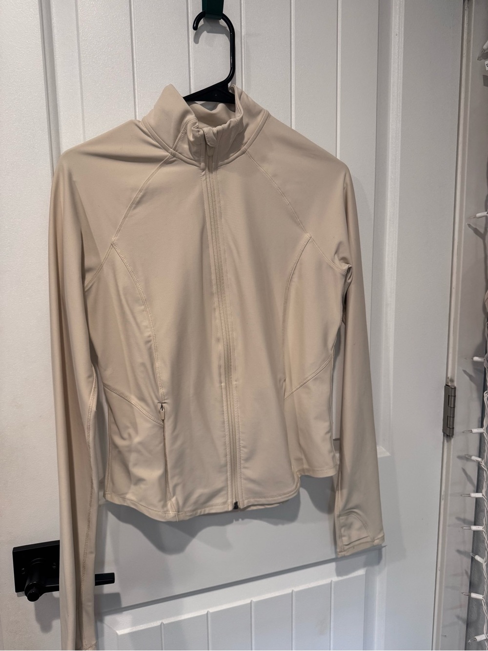 Old Navy Neutral Beige Bomber-Style Full-Zip Jacket